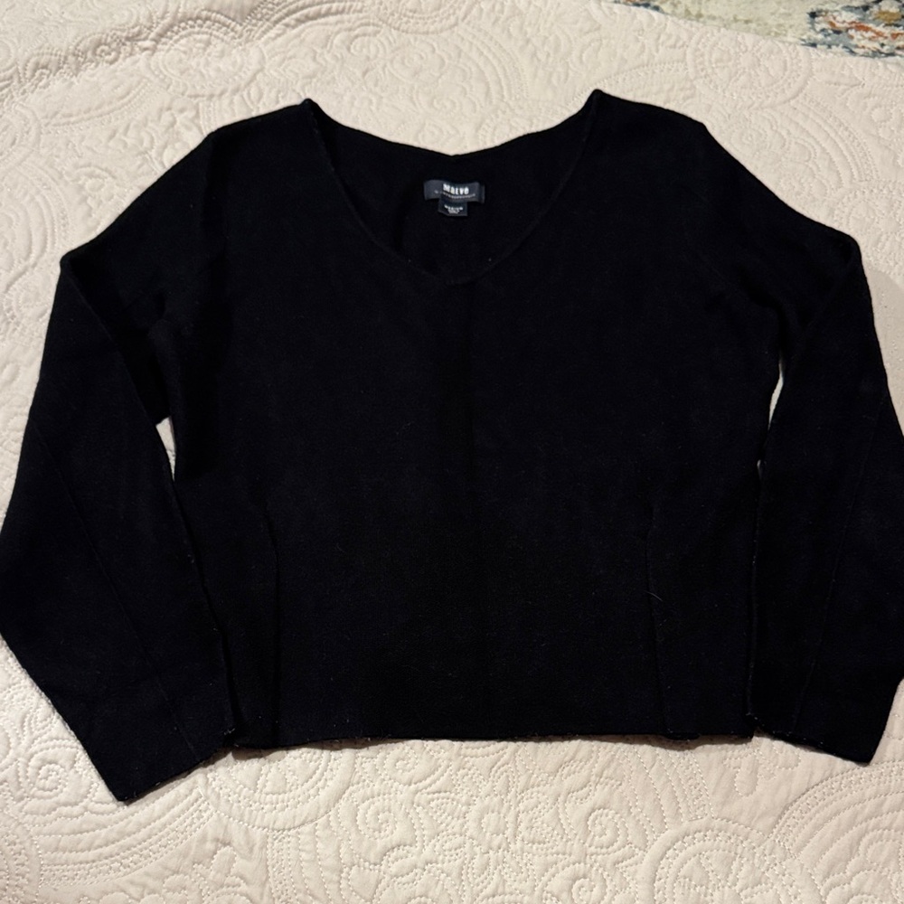 Maeve Classic Black V-Neck